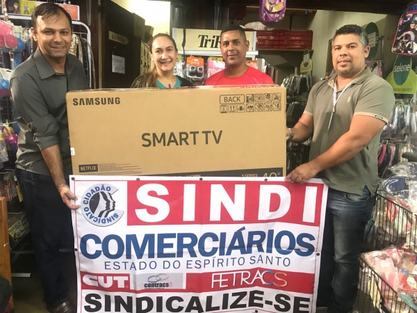 Campanha de Sindicalização: Comerciário fortalece luta do Sindicato e ainda ganha TV no sorteio