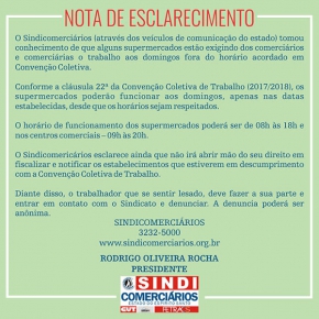 Nota de Esclarecimento