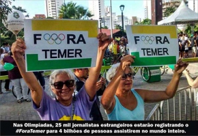 MP é acionado para liberar fora Temer na Rio 2016