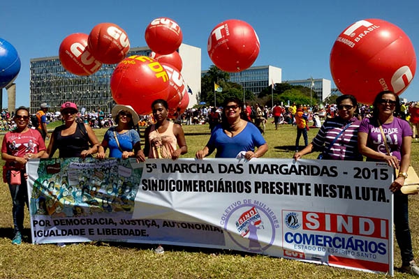 Diretores do Sindicomerciários presentes na Marcha das Margaridas