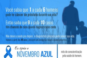 Campanha Novembro Azul: cuidar da saúde também é coisa de homem